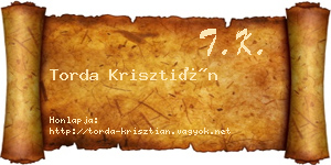 Torda Krisztián névjegykártya